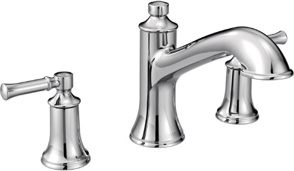 Moen Dartmoor Double Handle Deck Mounted Roman Tub Faucet Trim Kit, Valve Required
