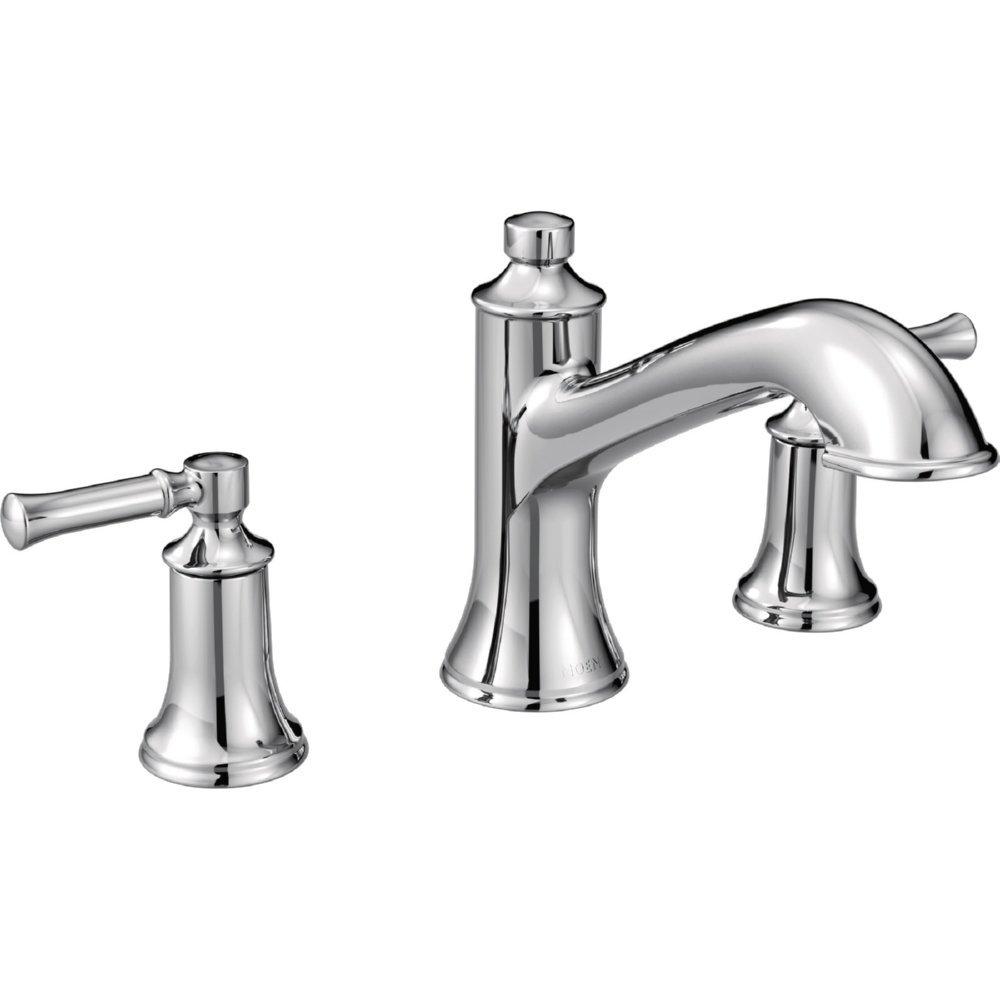 Moen Dartmoor Double Handle Deck Mounted Roman Tub Faucet Trim Kit, Valve Required
