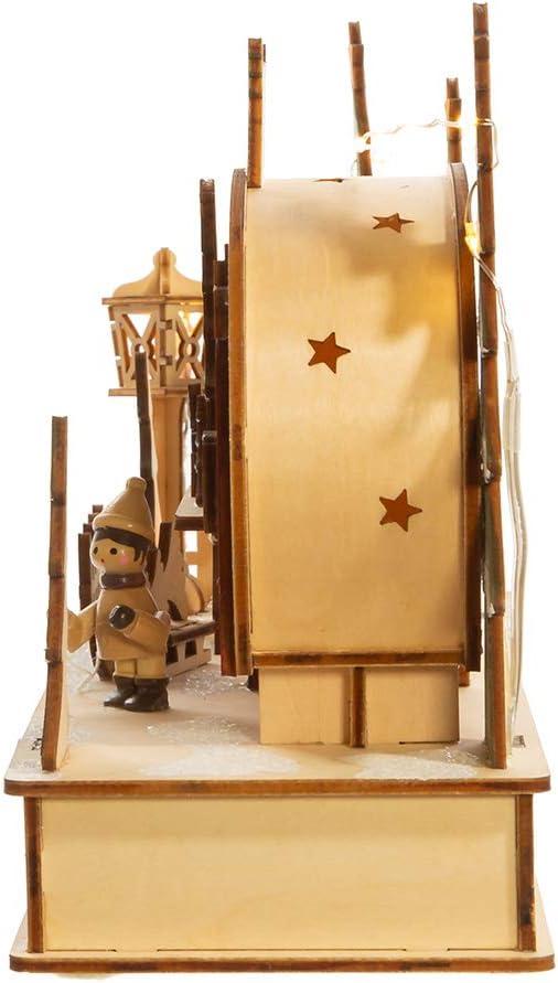 Kurt S. Adler Kurt Adler 7-Inch  Battery-Operated Wooden Light Up Camping Scene