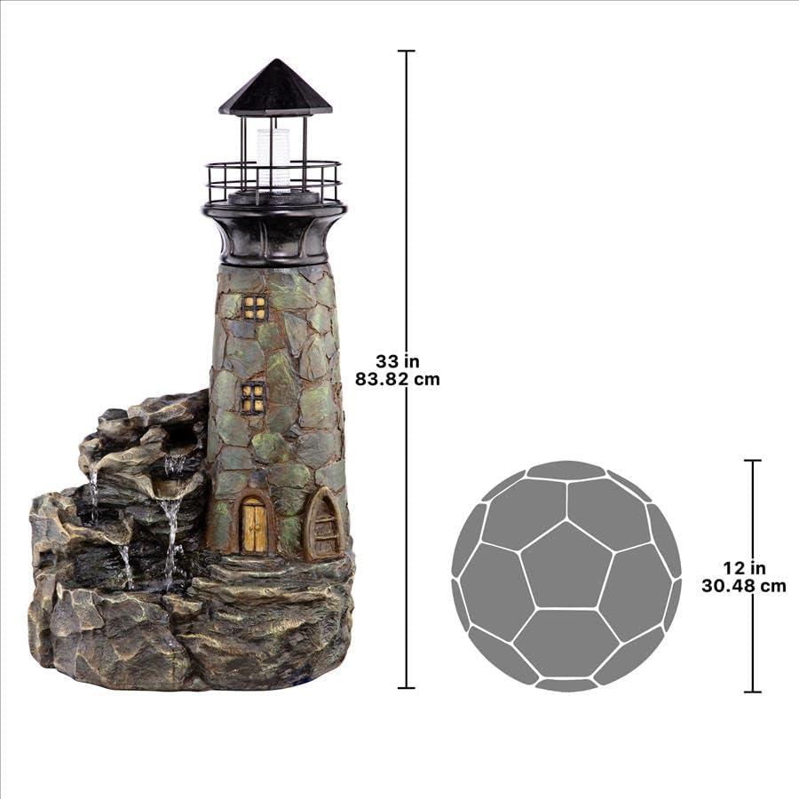 Design Toscano Seaside Lighthouse Stone Bubbling Fountain