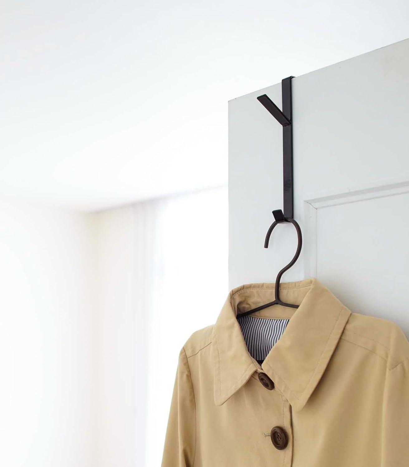 Yamazaki Home Over The Door Hook - Hanging Coat Rack, Steel, Over-the-Door