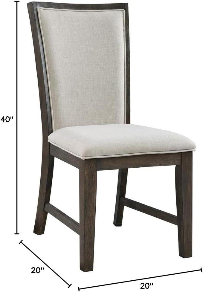 Jasper Slat Back Side Chair Set Toasted Walnut - Picket House Furnishings: Upholstered, Polyester, Wood Frame, 300lb Capacity