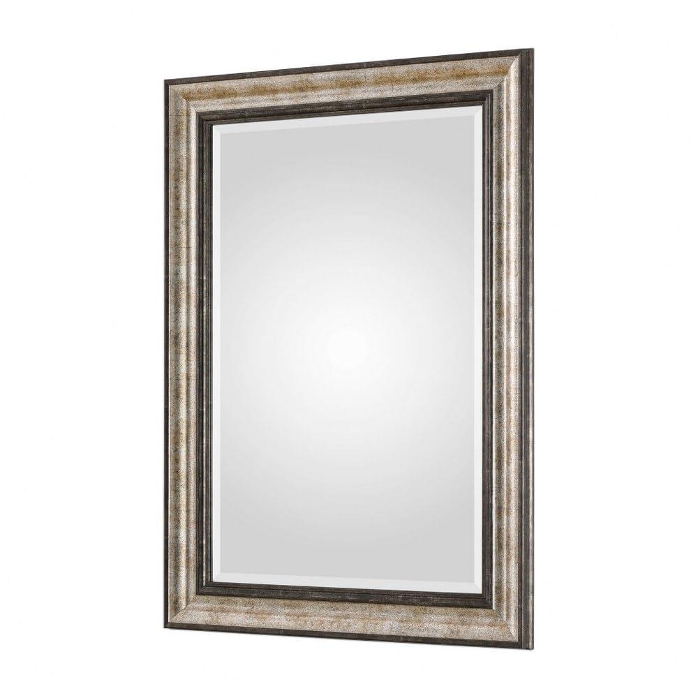 Uttermost Shefford Silver and Bronze 31" x 43" Rectangular Wall Mirror