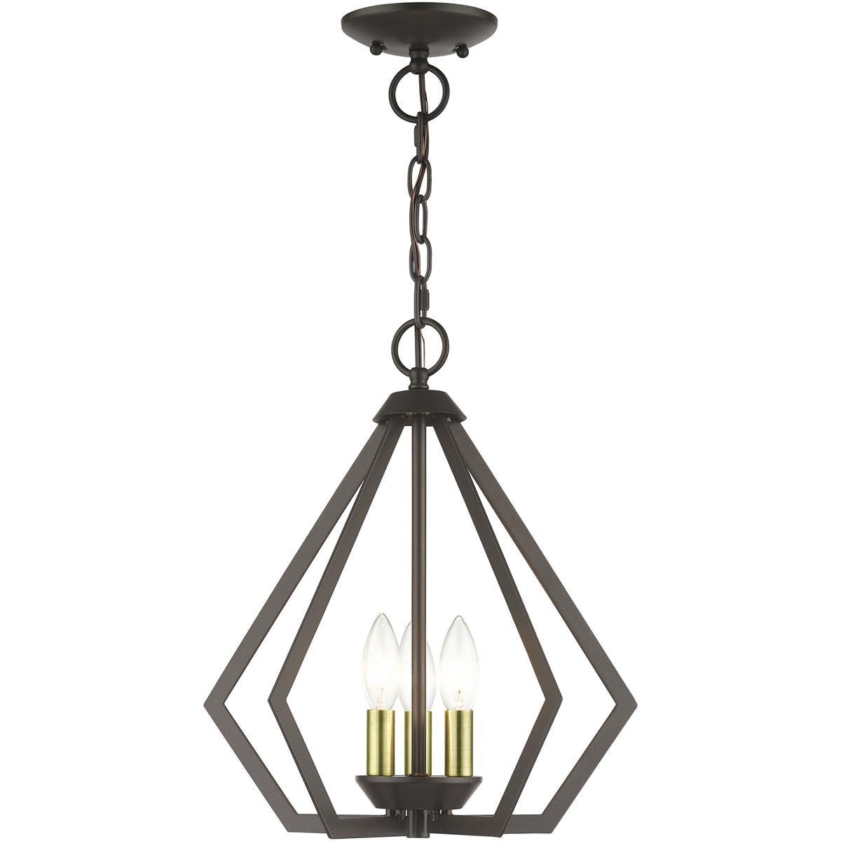 Livex Lighting Prism 3 - Light Pendant in  English Bronze/Antique Brass