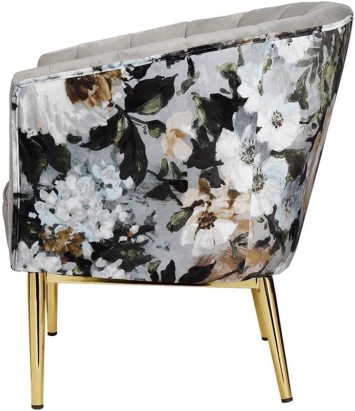 31" Colla Accent Chair Gray Velvet/Gold - Acme Furniture