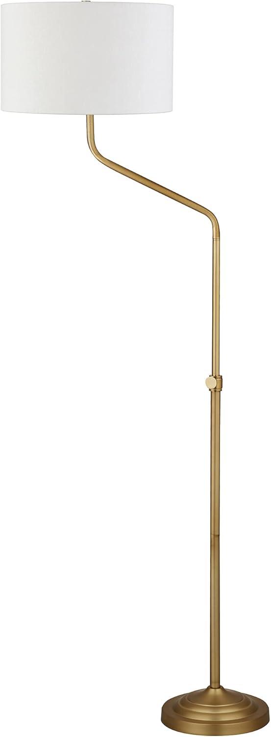 Callum Adjustable Height 66" Smart Floor Lamp in Brushed Brass