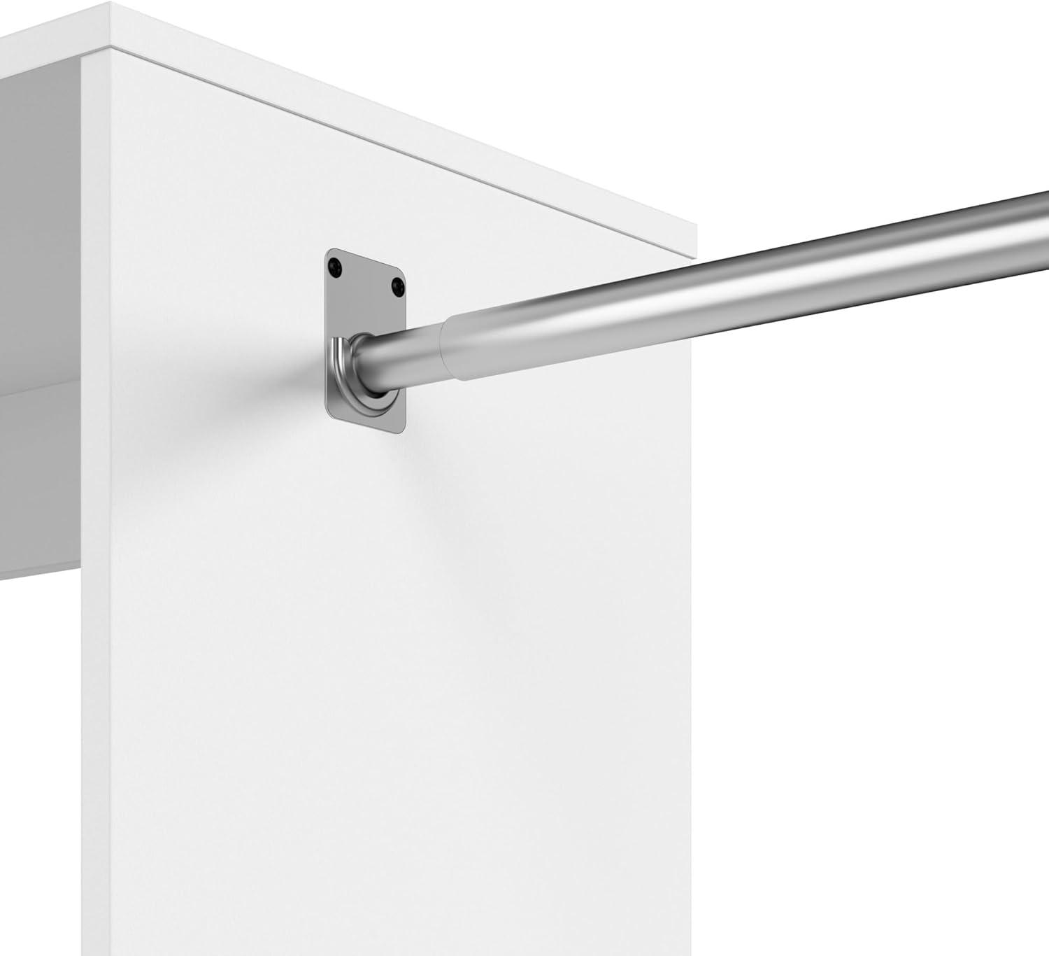 Bestar Carina 24W Closet Organizer With Shoe Shelves, Clothing Rods And Cubbies