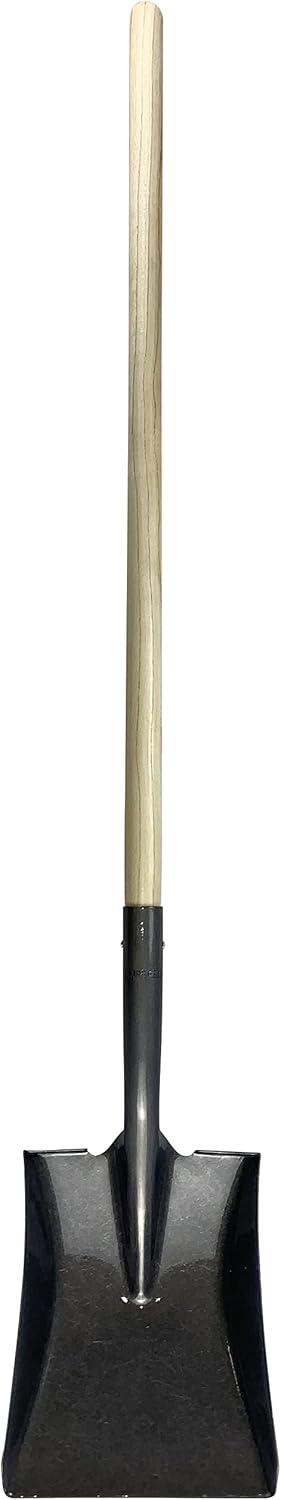 Workforce Tools Square Point Shovel - Sturdy 48” Wooden Handle - Heavy Duty 16 Gauge Steel Head
