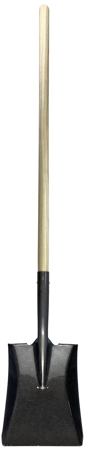 Workforce Tools Square Point Shovel - Sturdy 48” Wooden Handle - Heavy Duty 16 Gauge Steel Head