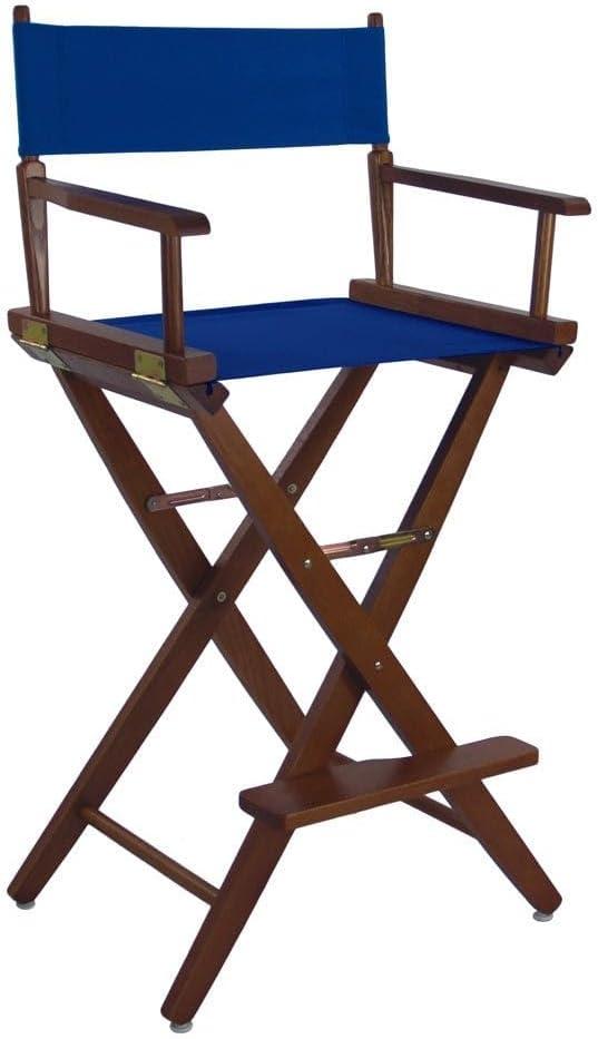 Mission Oak Royal Blue Extra-Wide Director's Chair