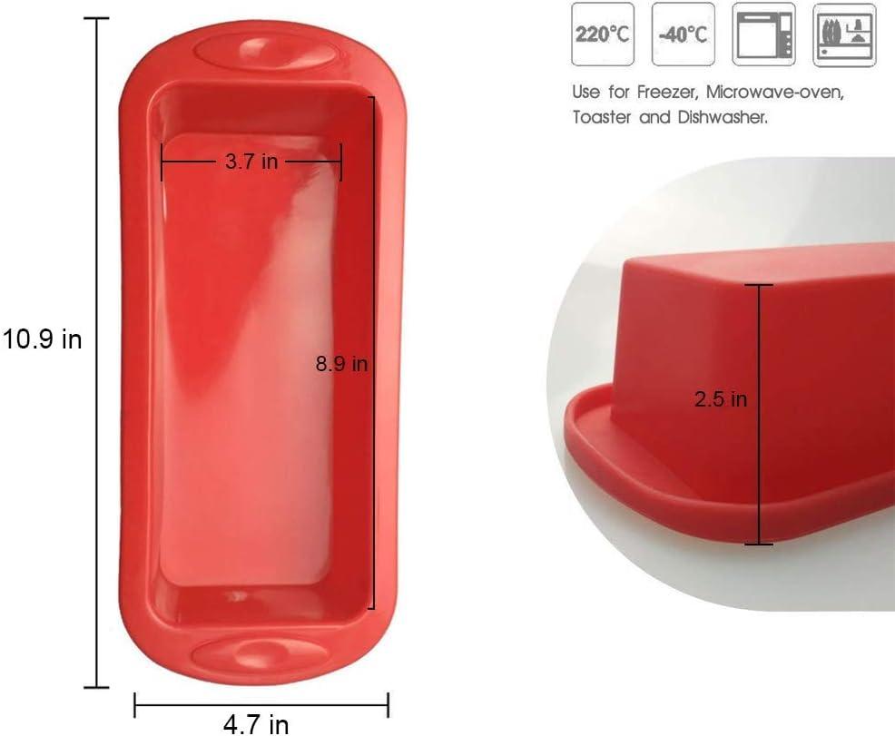 Red Silicone Non-Stick Bread and Loaf Pans Set