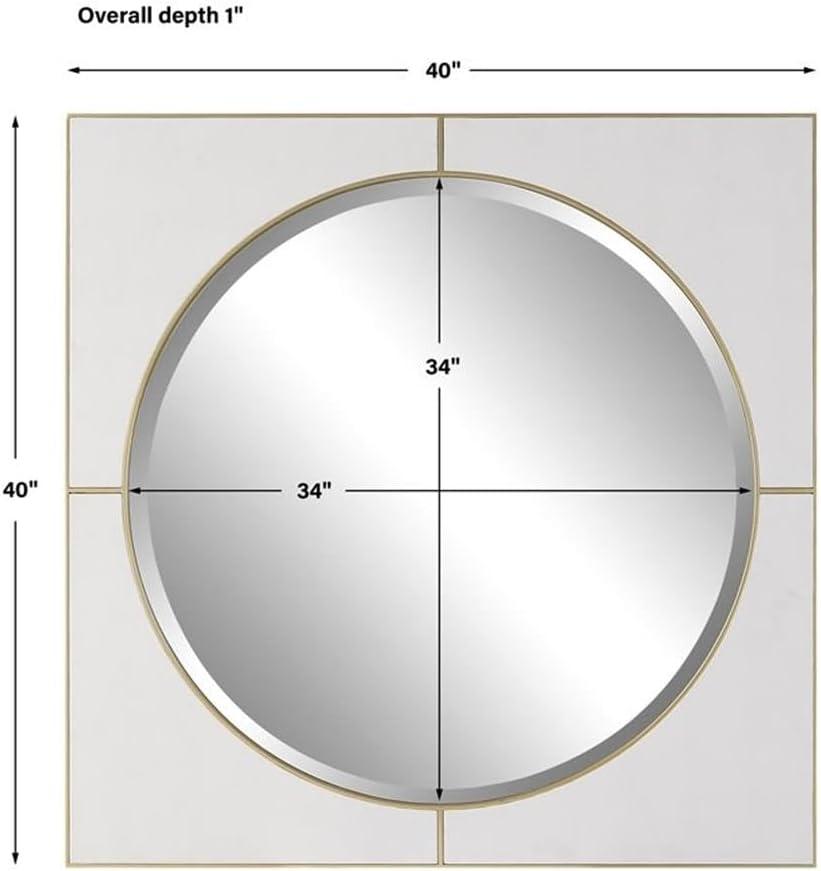 Uttermost Cyprus White Square Mirror