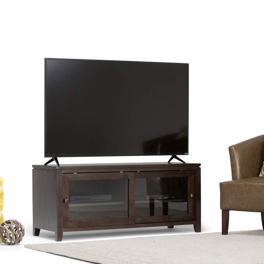Simpli Cosmopolitan Soporte Multimedia para Televisores de Madera de 48" de Ancho para Televisores de hasta 50" en Marrón Caoba