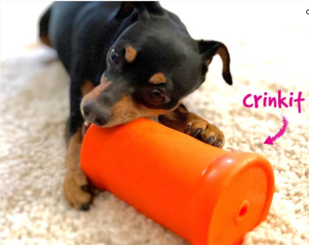 Ruff Dawg Crinkit Rubber Indestructible Retrieving Dog Toy for Water Bottles, Color Varies