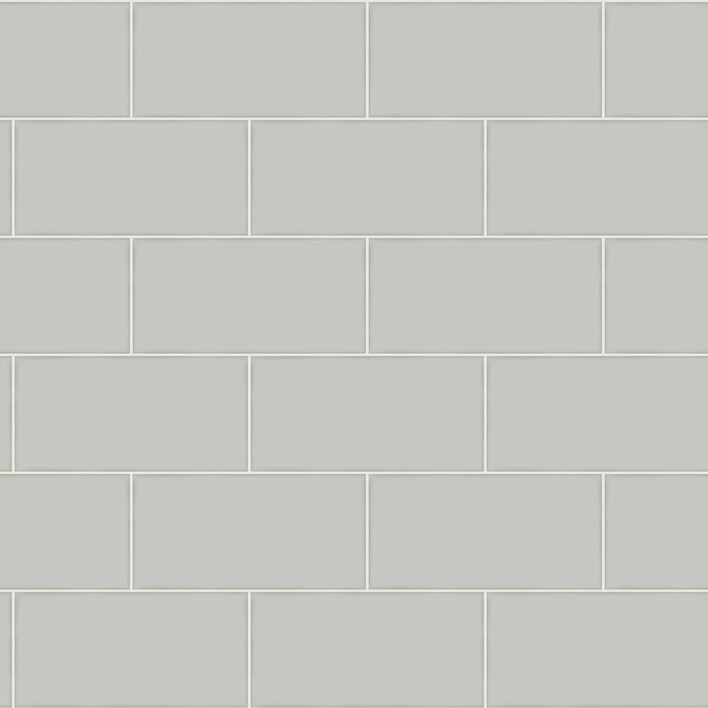 Chesapeake Freedom Off-White Subway Tile Wallpaper