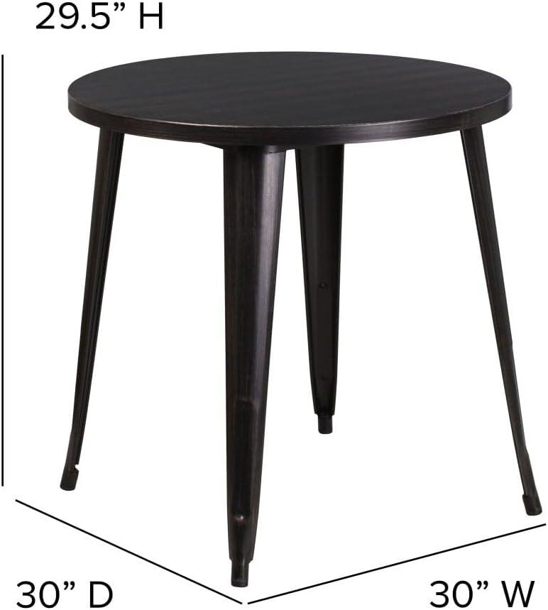 Flash Furniture Commercial Grade 30" Round Metal Indoor-Outdoor Table