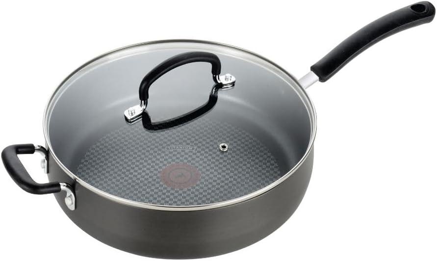 12'' Gray Aluminum Non-Stick Jumbo Cooker with Lid