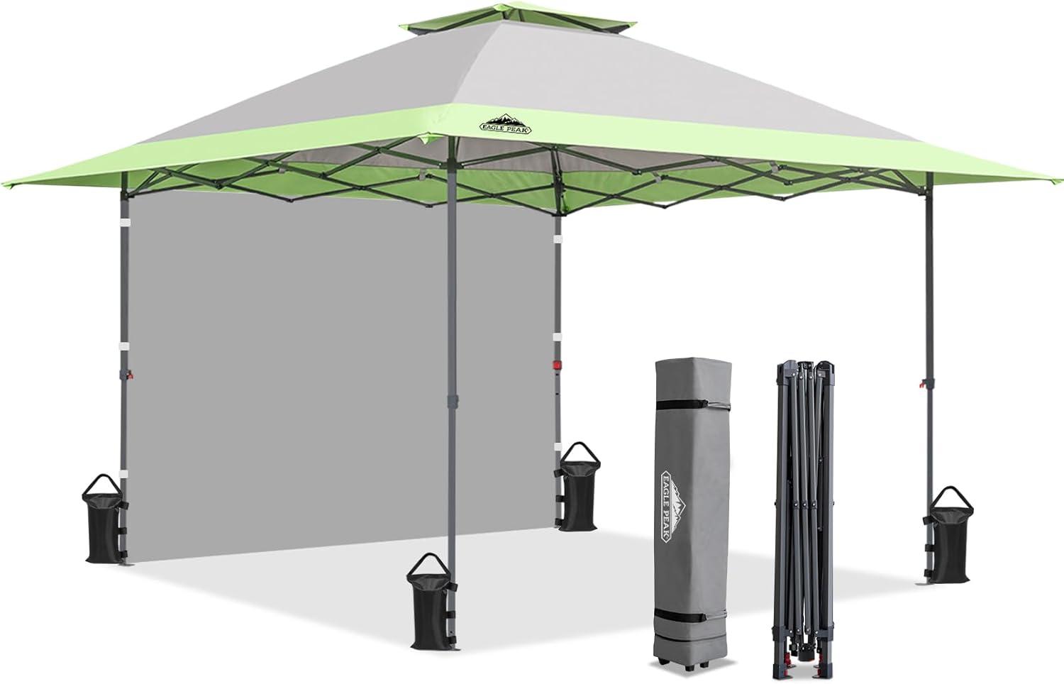 Eagle Peak 13x13 Gray Pop-Up Canopy Tent with Sidewall