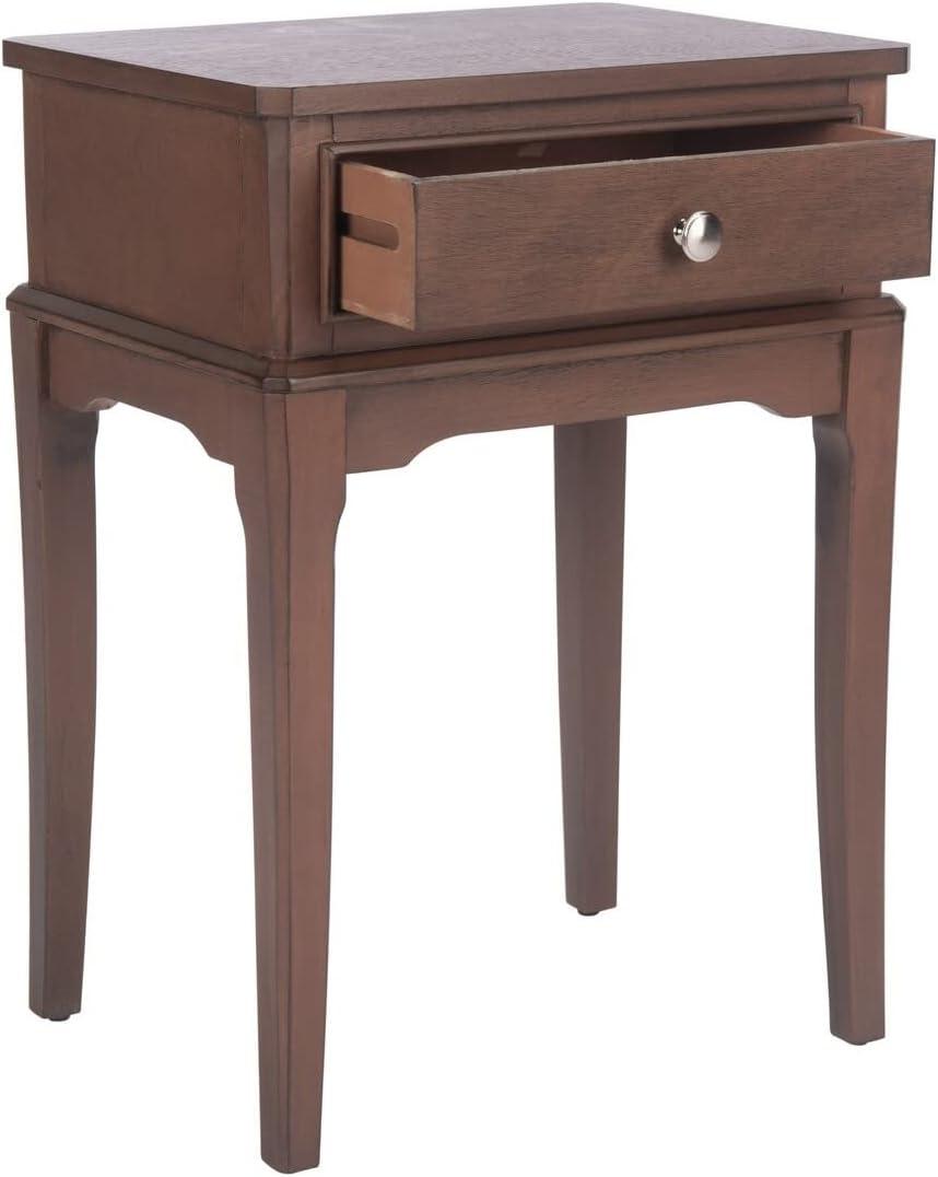 Opal 1 Drawer Accent Table - Distressed White - Safavieh.