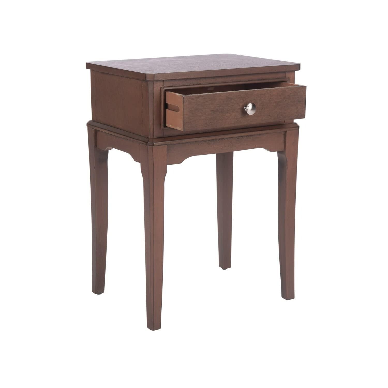Opal 1 Drawer Accent Table - Distressed White - Safavieh.
