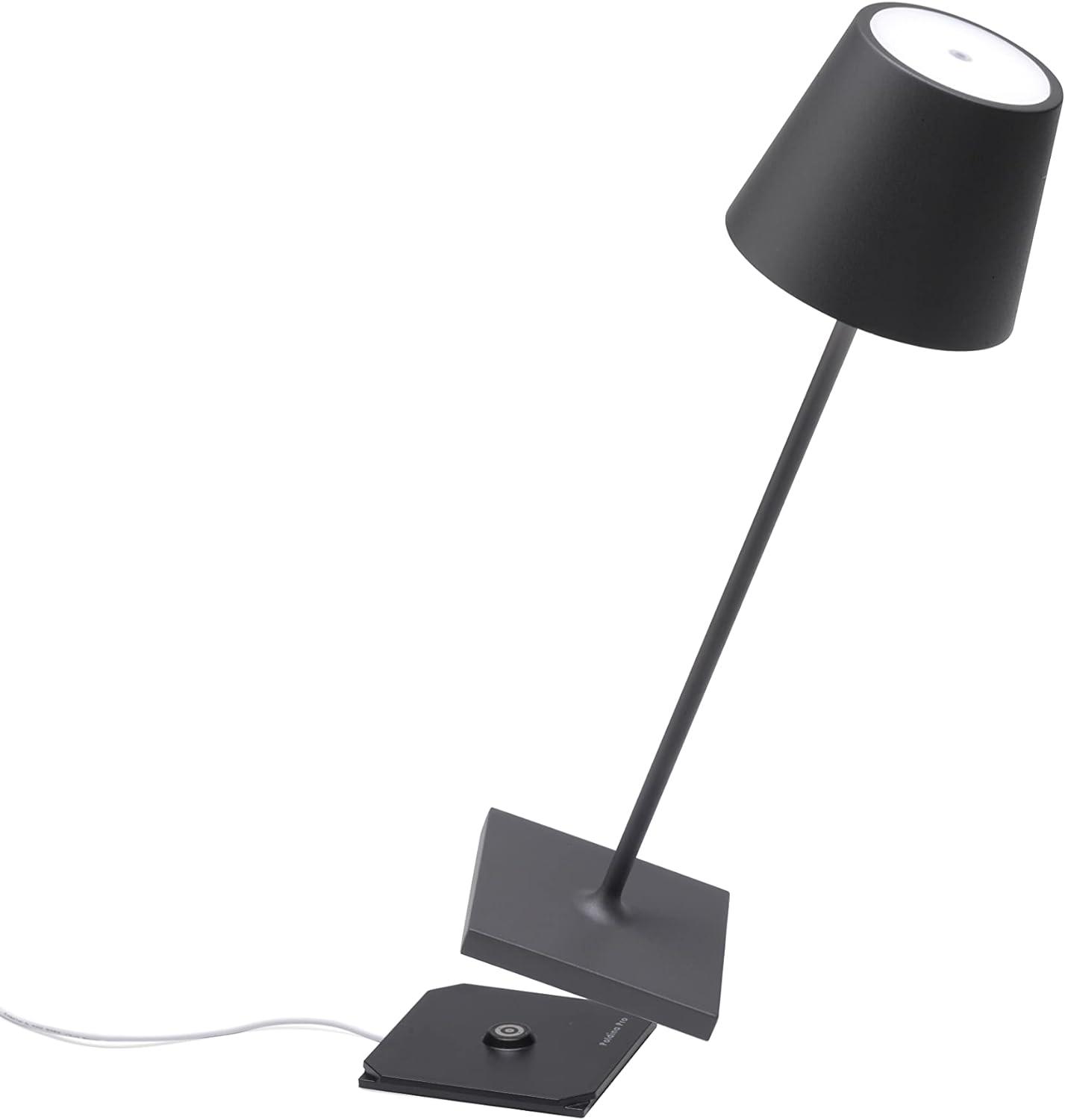 Dark Grey Cordless Adjustable Outdoor LED Table Lamp