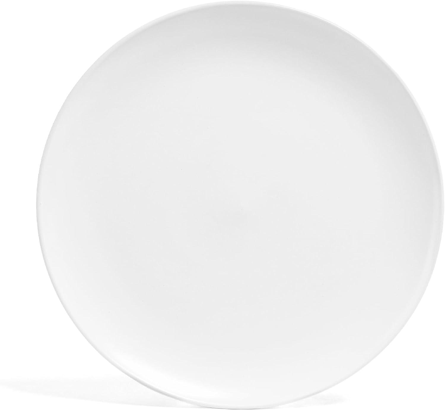 over&back Coupe Round 13" Serving Platter - Semi - Perfect for Tabletop & Décor