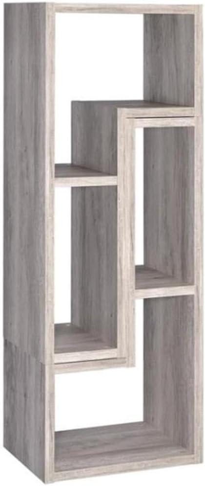 22" Velma Modular Bookcase & TV Stand: Stackable, Horizontal, Gray Driftwood - Coaster