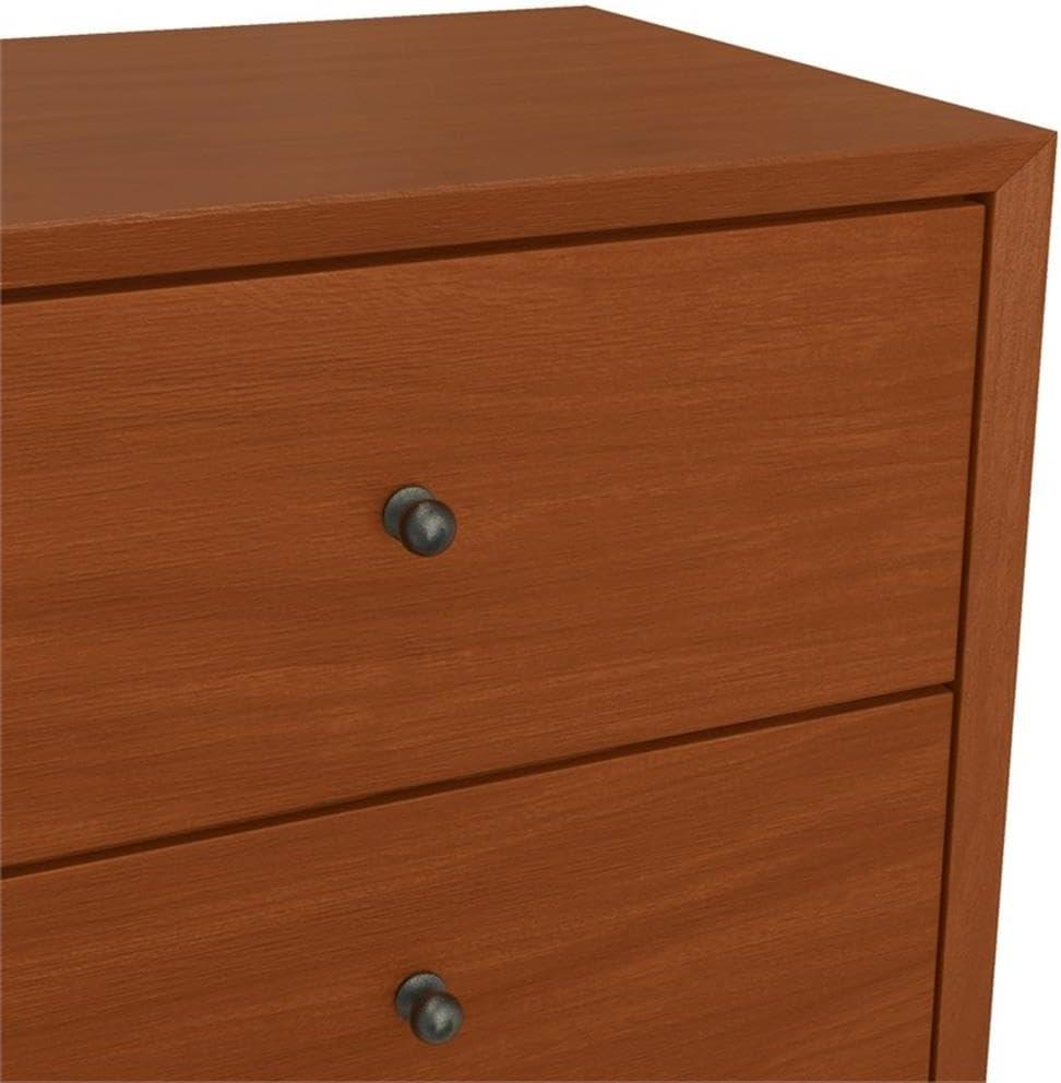 Alpine Furniture Flynn Nightstand, 18" W x 15" D x 26" H, Acorn