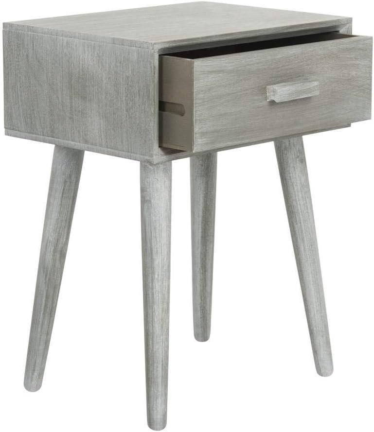 Lyle 1 Drawer Side Table - SlateGrey - Safavieh.