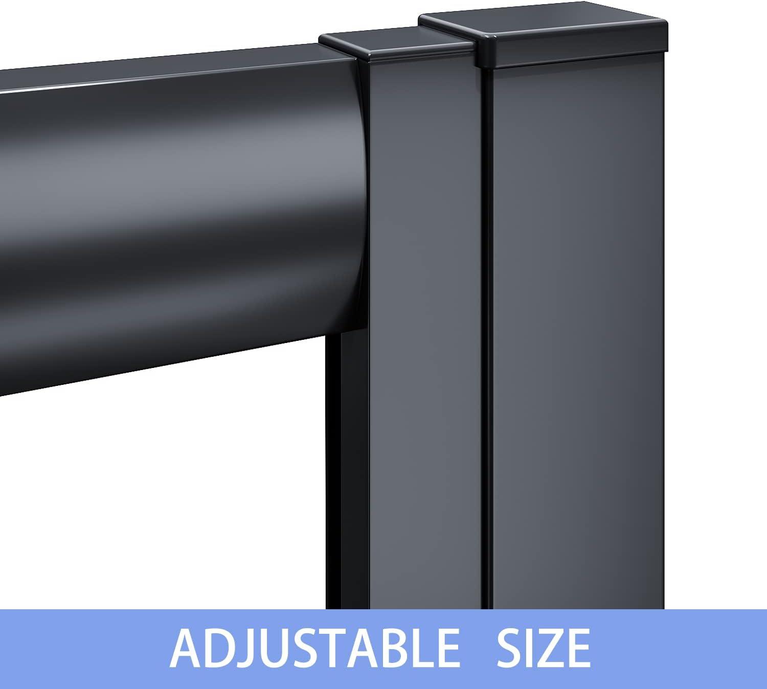 Elegant  Double Opening Sliding Shower Enclosurewith Shower Base Black Matte