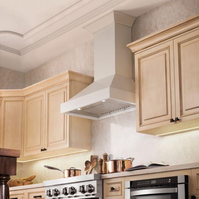 ZLINE 30 in. Convertible Vent Wooden Wall Mount Range Hood in Antigua & Walnut