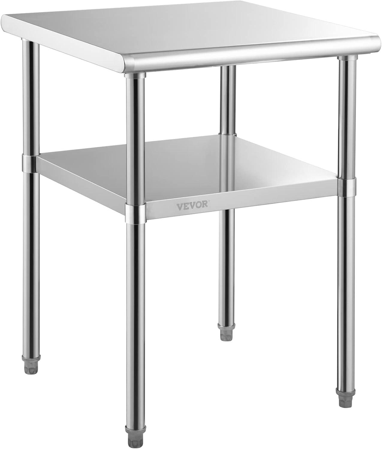 Vevor 24" W x 24" L Stainless Steel Work Table