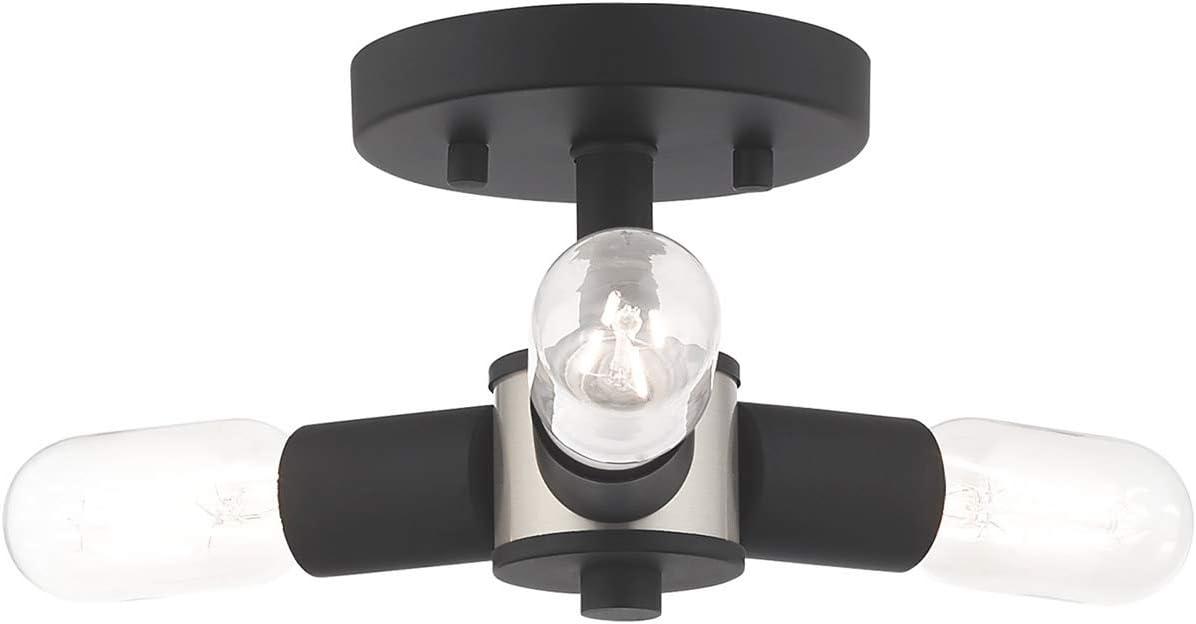 Livex Lighting Copenhagen 3 - Light Flush Mount in  Black