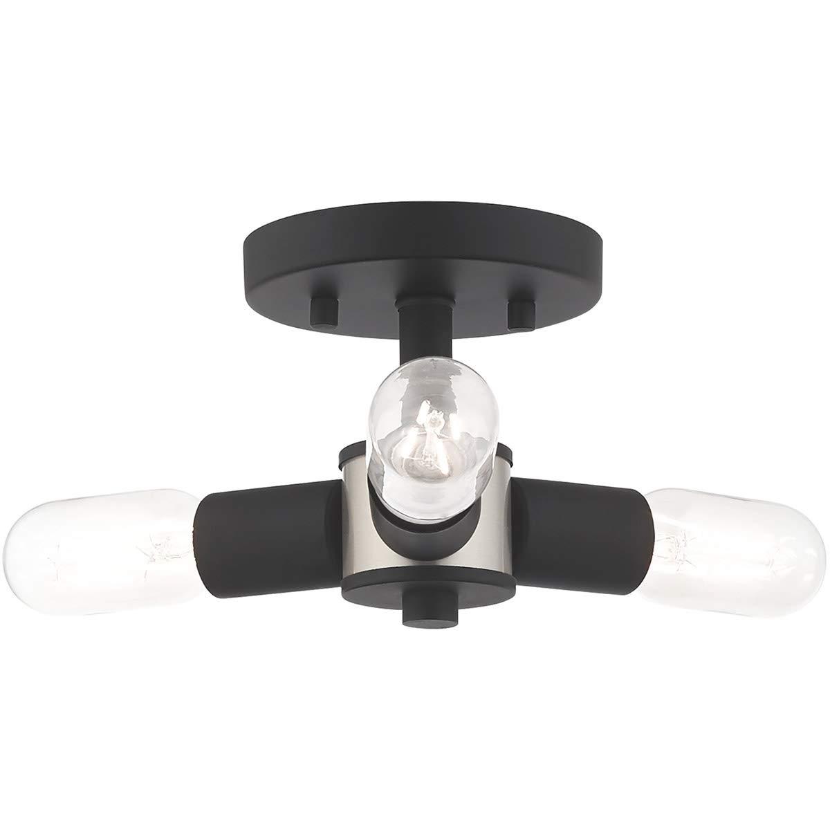 Livex Lighting Copenhagen 3 - Light Flush Mount in  Black