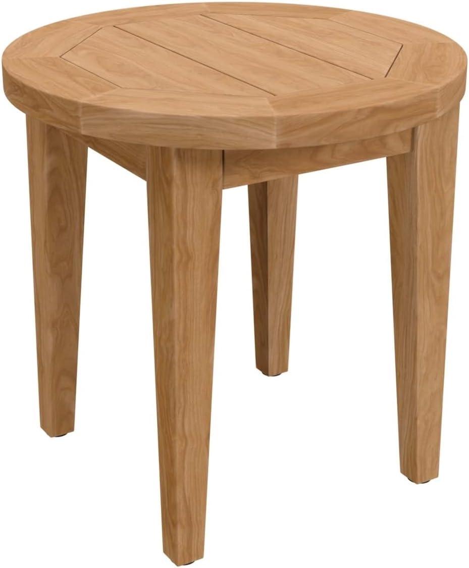 Modway Brisbane Teak Wood Outdoor Patio Side Table in Natural