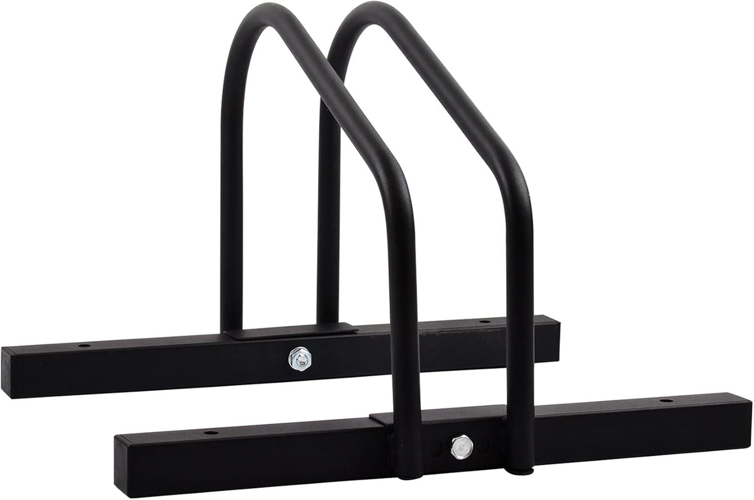 Black Steel Floor Mounted Bike Storage Stand for Garage