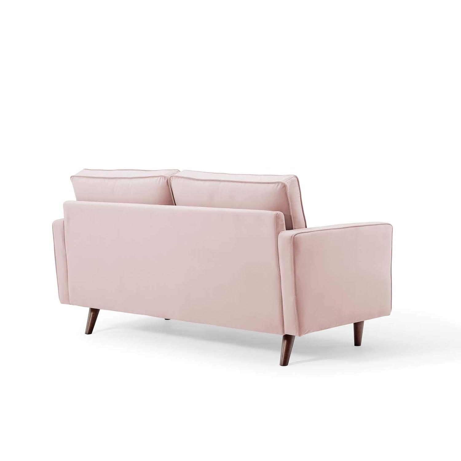 Valour Performance Velvet Loveseat Pink