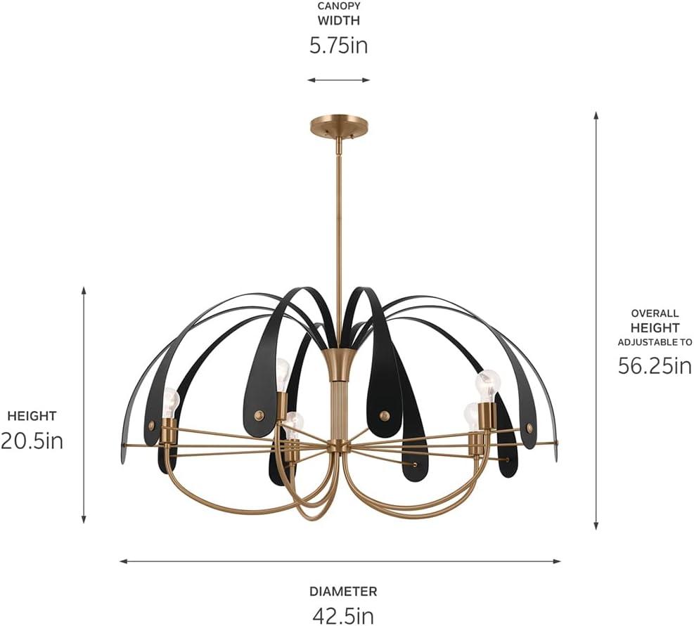 Kichler Lighting Petal 5 - Light Chandelier in  Champagne Bronze
