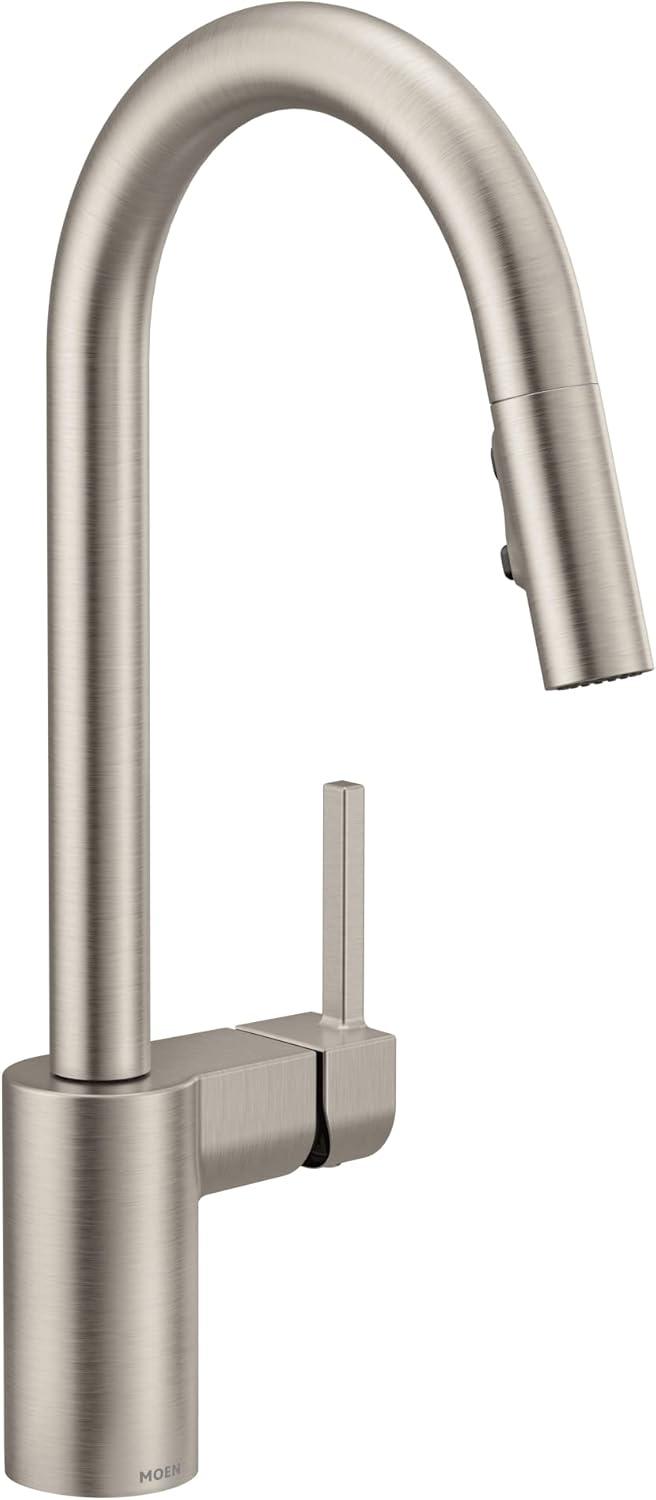 Stainless Steel Modern Pull-Down Kitchen Faucet with Spray