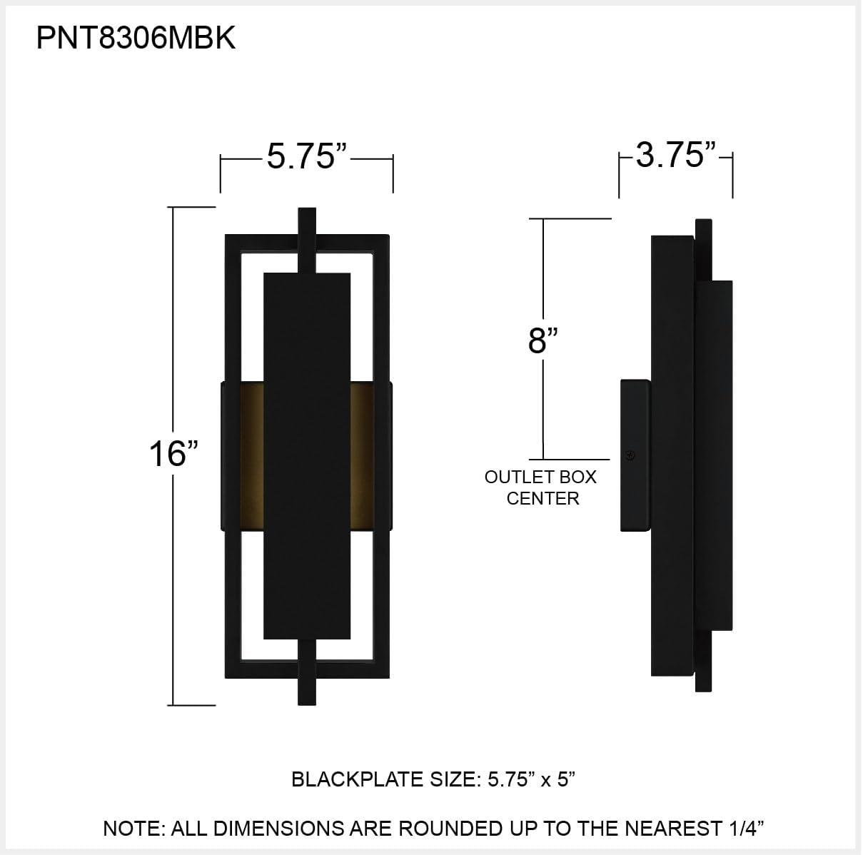 Quoizel Lighting Pointsett 1 - Light Sconce in  Matte Black