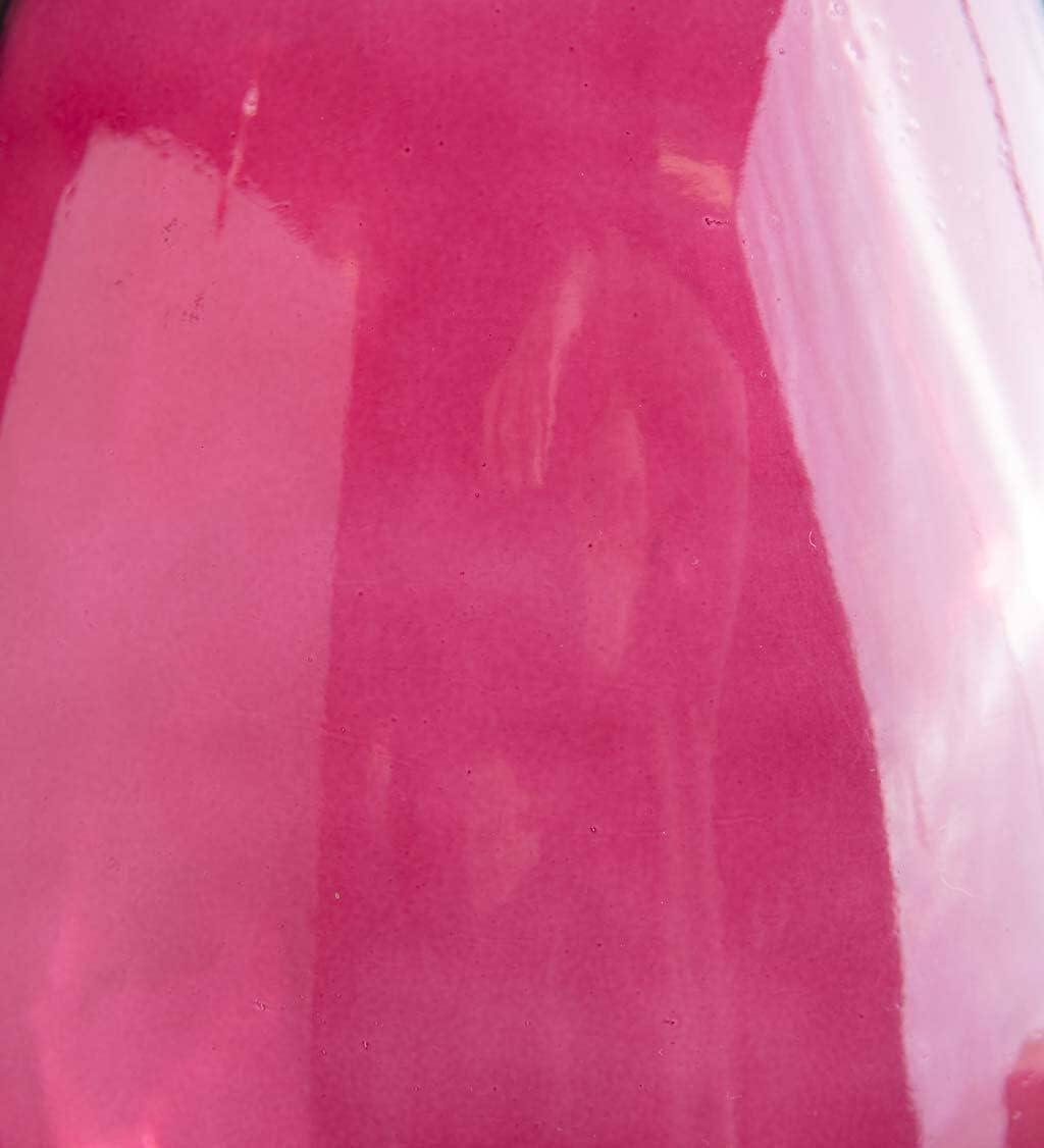 VivaTerra Recycled Tall Glass Balloon Vase – Handblown Glass Vases for Centerpieces – Unique Organic Shape in a Delicate Aqua Color – Sustainable and Unique Home Decor (19" H x 10" Dia.)