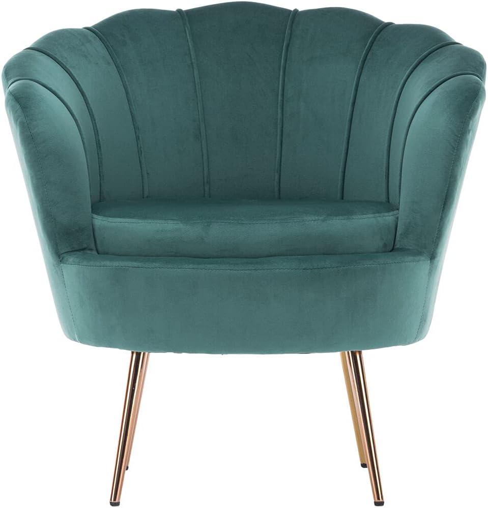 Critter Sitters Wingback Accent Chair with Pillow Faux Velvet with Wooden Legs , Pink