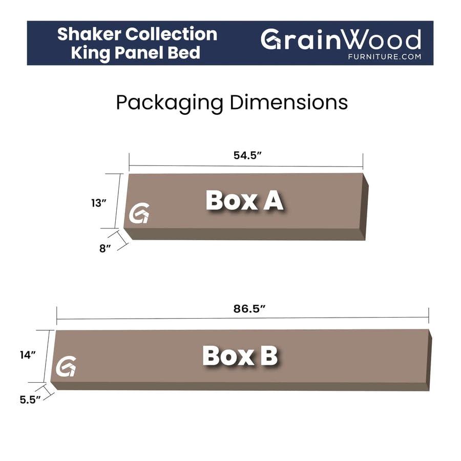Shaker Solid Wood Panel Bed