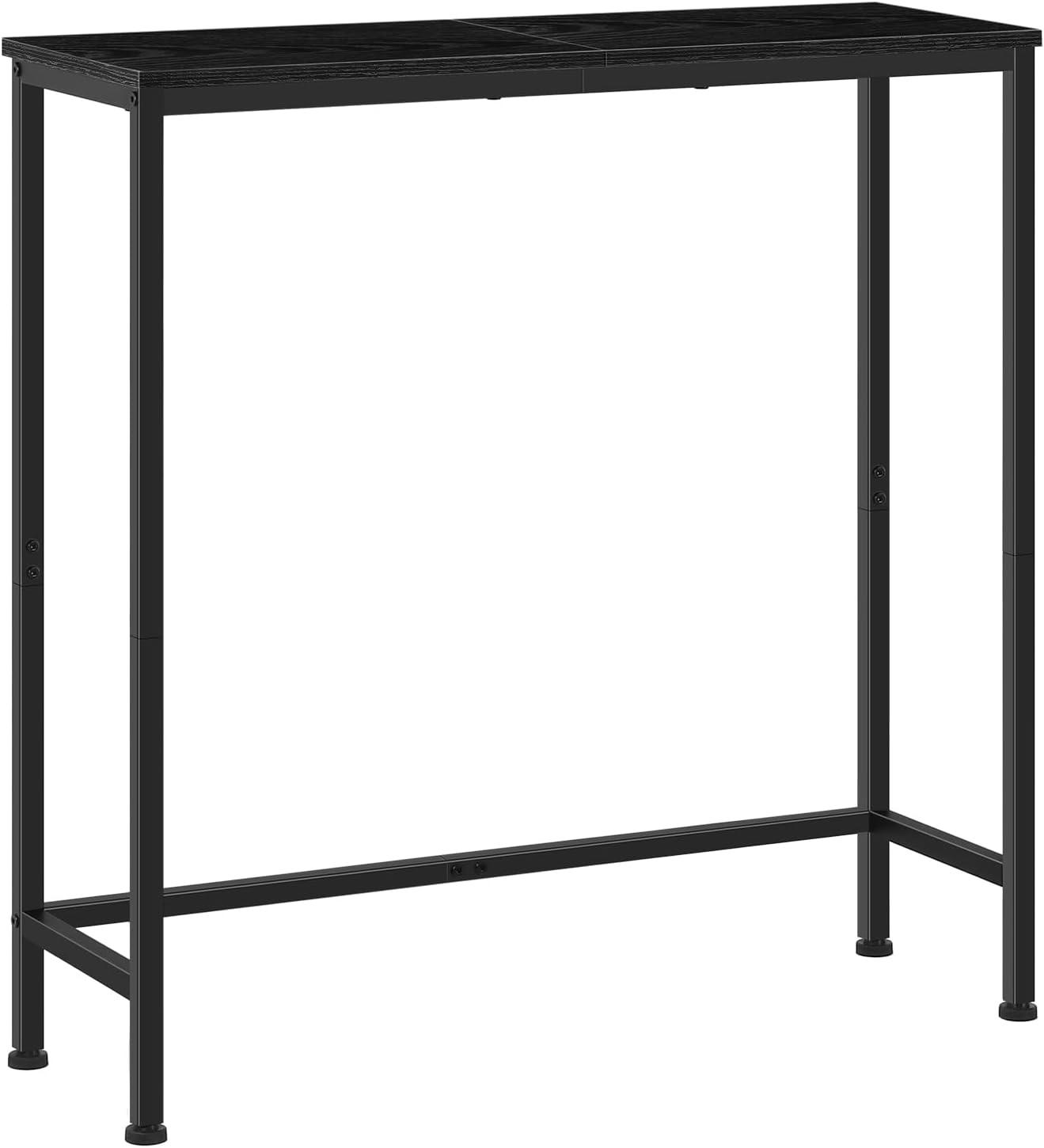 HOOBRO Narrow Console Table 29.5" Entryway Small Sofa Side Display Hallway Bedroom Foyer Black BK75XG01