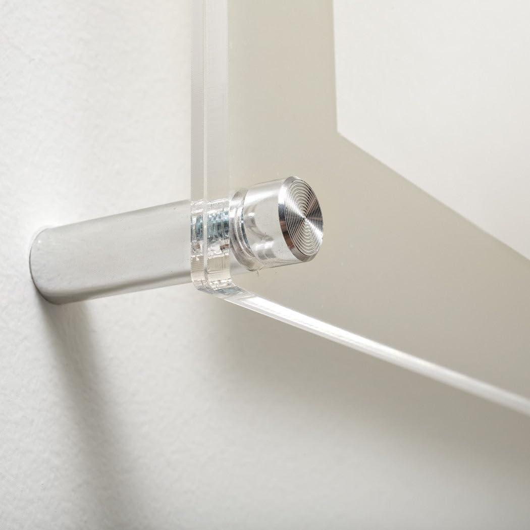 Wexel Art 1-Inch Standard Wall Mounts Grade Acrylic Floating Frames, Silver (Pack Of 4) (Set of 4)