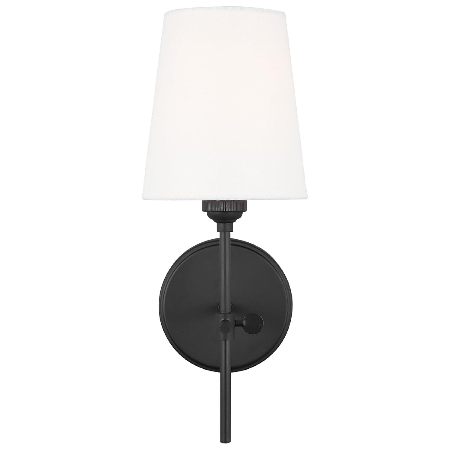 Generation Lighting 1-Light Baker Bath Fixture Wall Lamp Midnight Black 4187201-112 | Bathroom Light Fixture for Home Decor | Wall Sconce Vanity Light Fixture and Bathroom Accessory