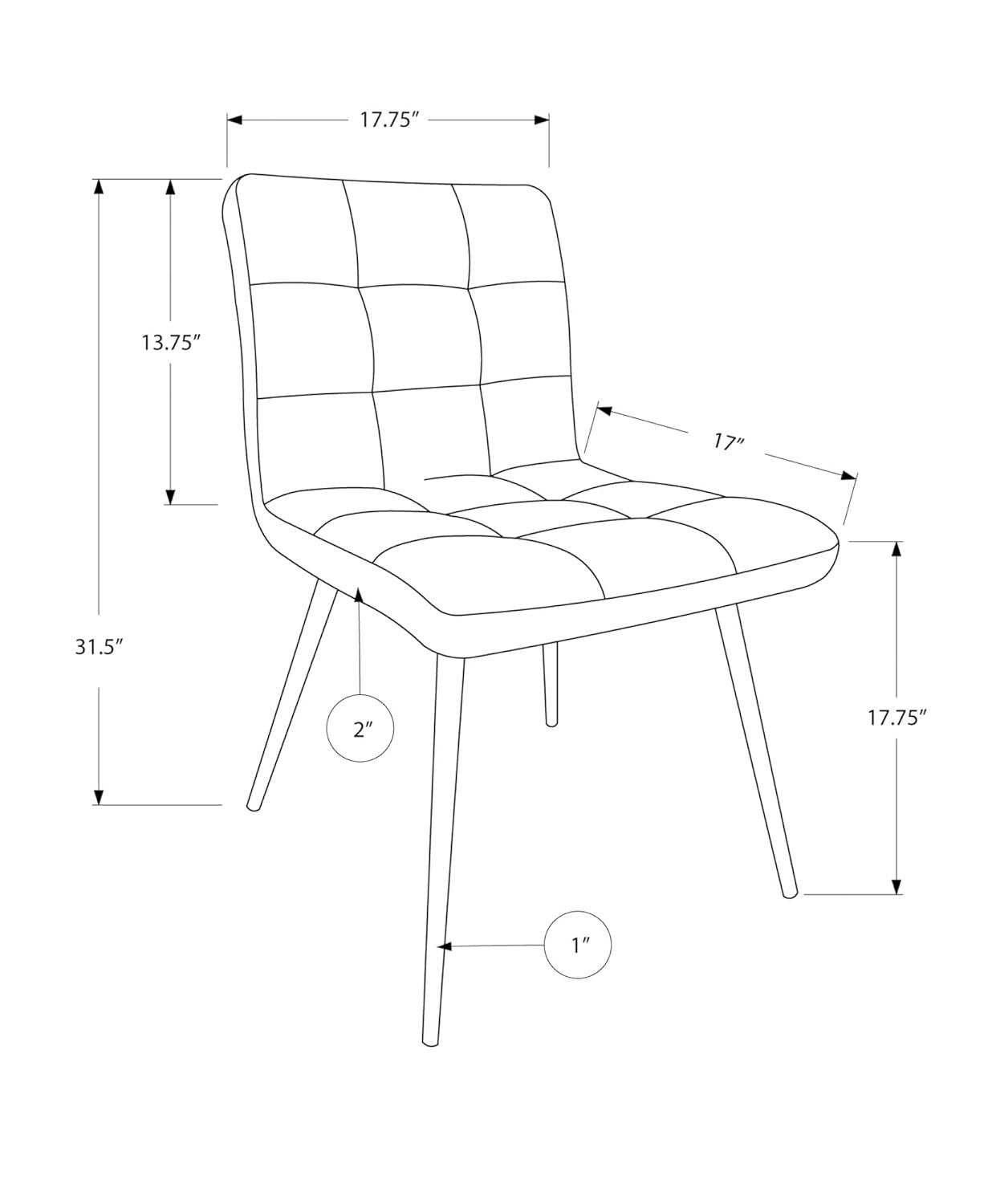 Dining Chair Set Of 2 Side Upholstered Kitchen Pu Leather Look White