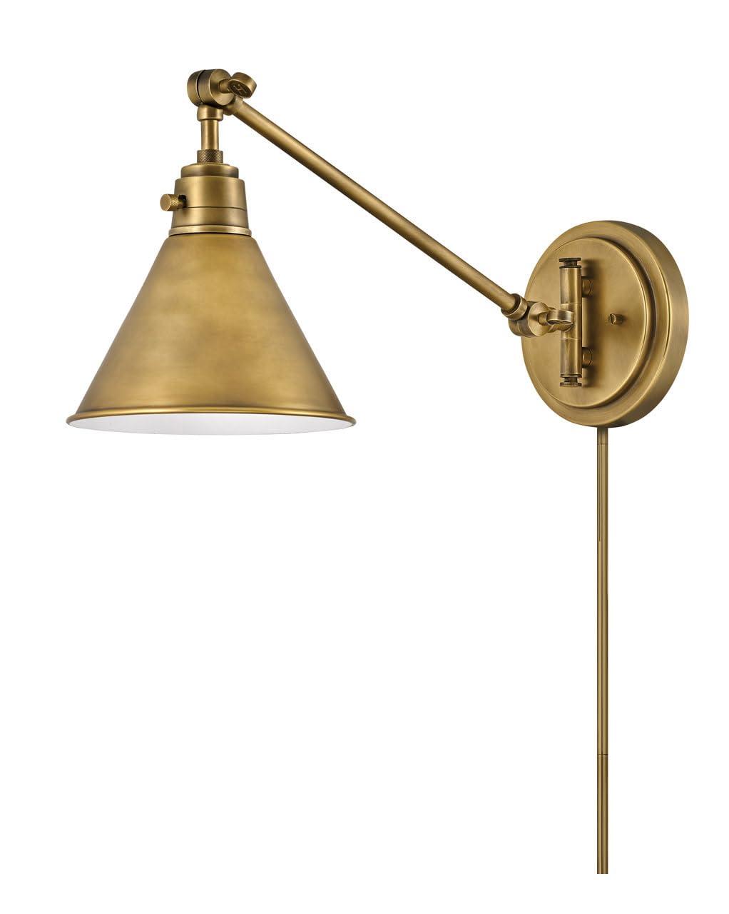 Lennon Plug-In Task Sconce - Brass