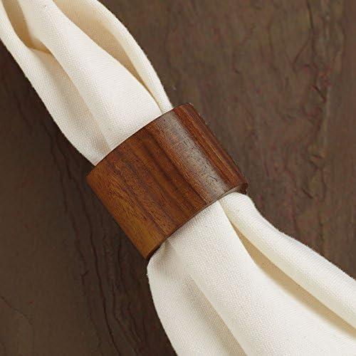Wood Band Napkin Ring Set of 6