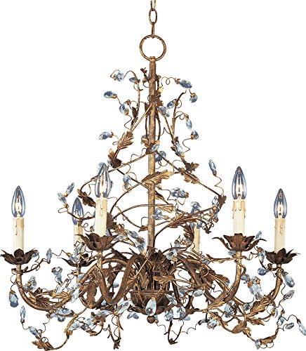 Maxim Lighting - Six Light Chandelier - Elegante-6 Light Chandelier in Leaf